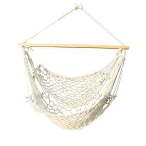 Algoma 6817 Hanging Hammock Rope Chair Natural Cotton Swing Patio Porch NIB